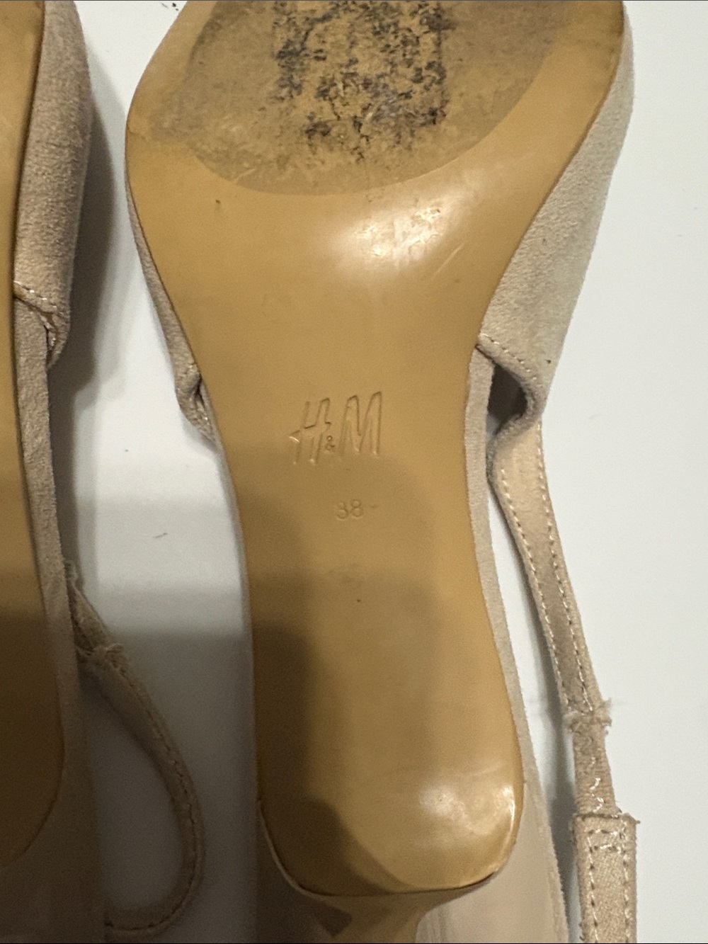 H&M Neutral Beige Pointed-Toe Slingback Flats - Picture 3 of 6